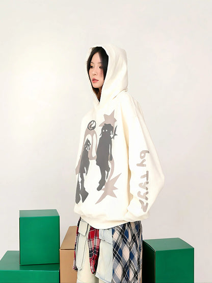 'Abstract' Streetstyle Oversized Cotton Hoodie AlielNosirrah