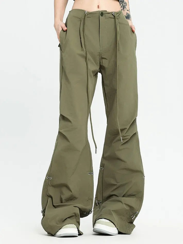 'Almond' Casual Drawstring Bell Shape Cargo Pants AlielNosirrah