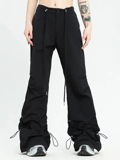 'Almond' Casual Drawstring Bell Shape Cargo Pants AlielNosirrah