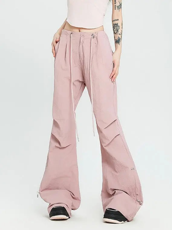 'Almond' Casual Drawstring Bell Shape Cargo Pants AlielNosirrah