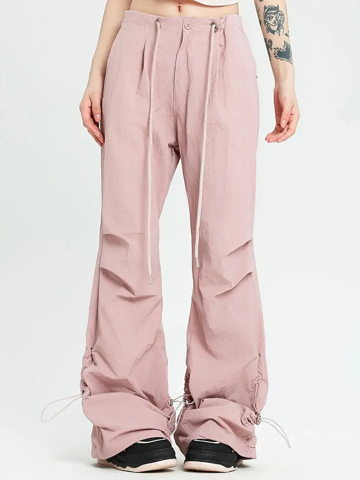 'Almond' Casual Drawstring Bell Shape Cargo Pants AlielNosirrah