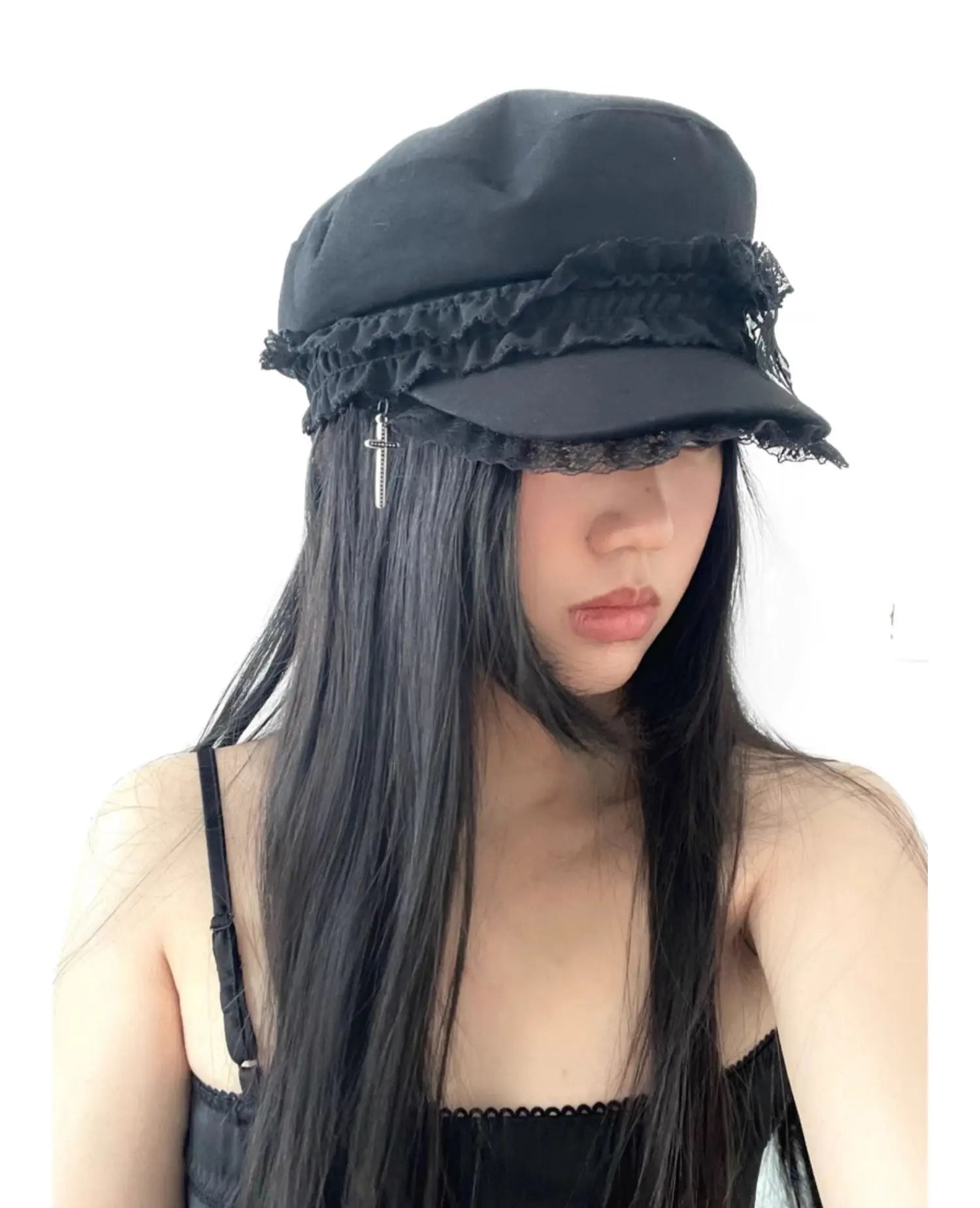 'Antique Doll' Y2k Soft Goth Flat Cap AlielNosirrah