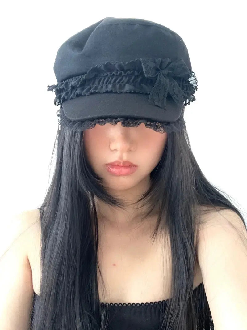 'Antique Doll' Y2k Soft Goth Flat Cap AlielNosirrah