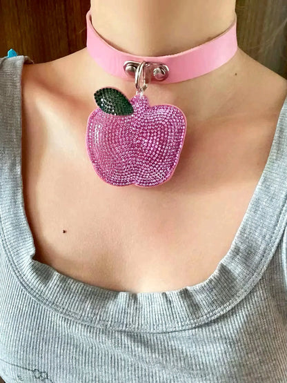 'Apple' Shinning Y2k Rhinestone Choker Necklace AlielNosirrah