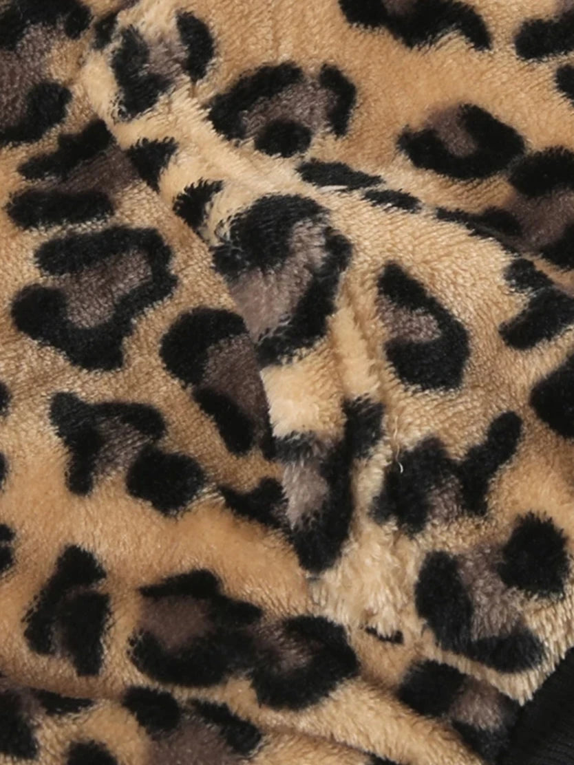 'Baddies' Y2k Cheetah Print Fluffy Hood Jacket AlielNosirrah