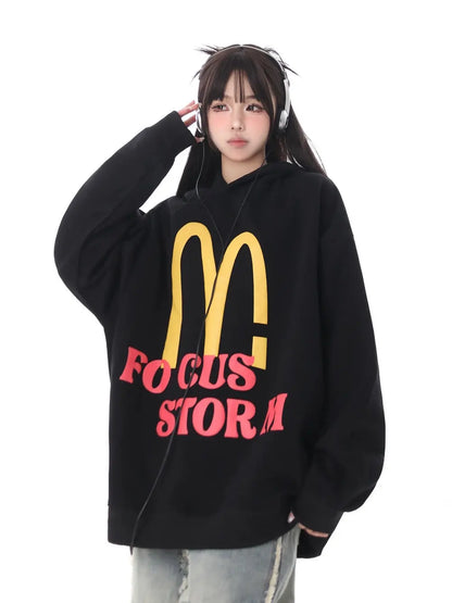 'Big Mac' Kawaii Streetstyle Fleeced Oversized Hoodie AlielNosirrah