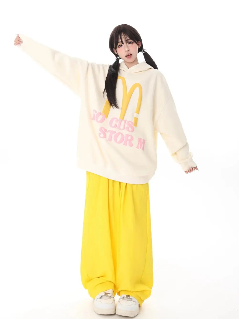 'Big Mac' Kawaii Streetstyle Fleeced Oversized Hoodie AlielNosirrah