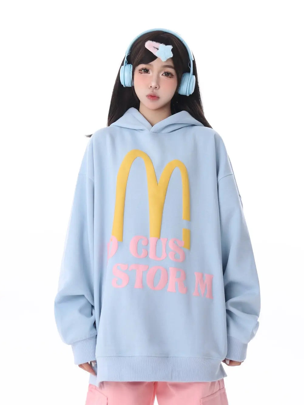 'Big Mac' Kawaii Streetstyle Fleeced Oversized Hoodie AlielNosirrah