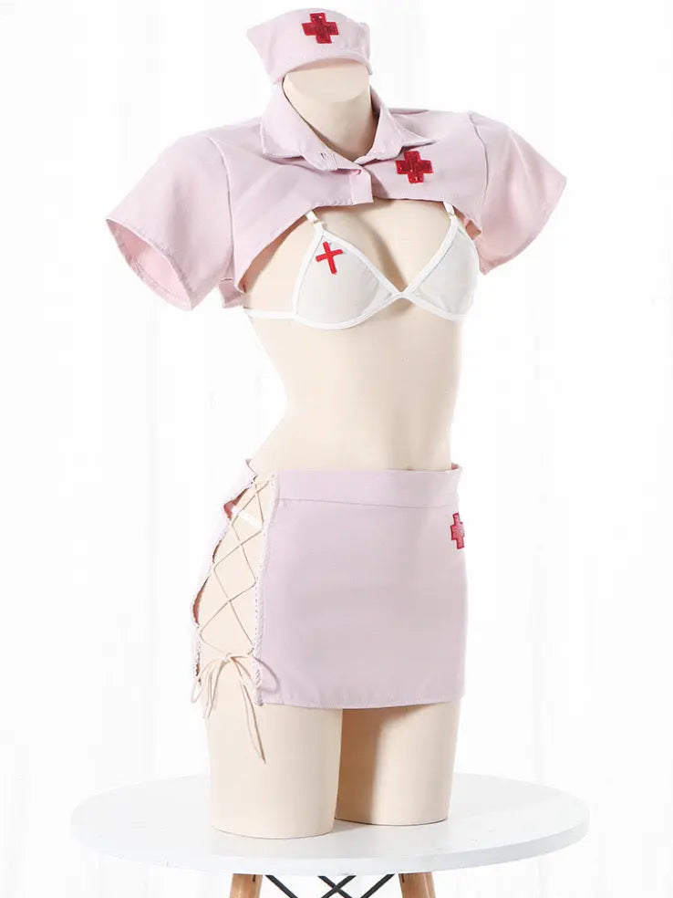 'Caring Babe' Nurse  Lace Up Bikini Costume AlielNosirrah