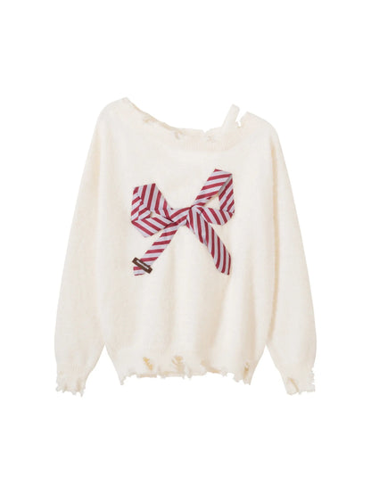 'Celebrate‘ Holiday Christmas Off Shoulder Sweater AlielNosirrah