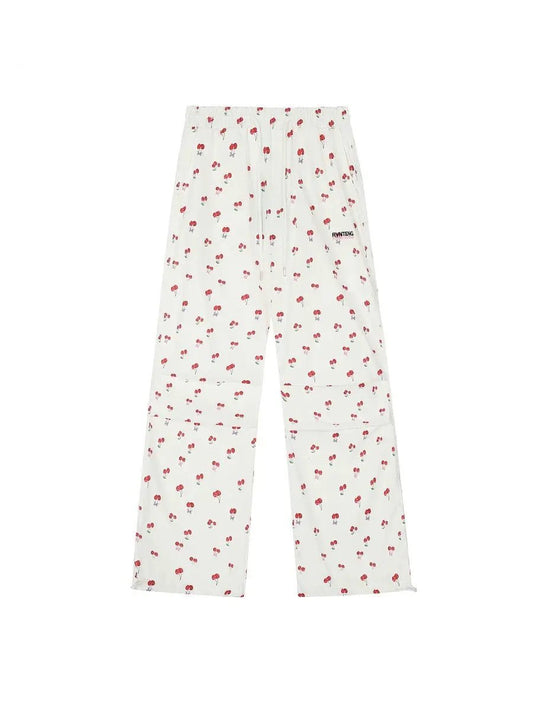 'Cherish' Blokette Oversized Cherry Pattern Drawstring Pants AlielNosirrah