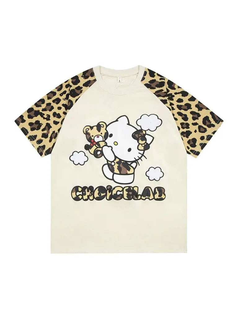 'Chocolate Factory' Streetstyle Cheetah Prints  Kitty Shirts AlielNosirrah