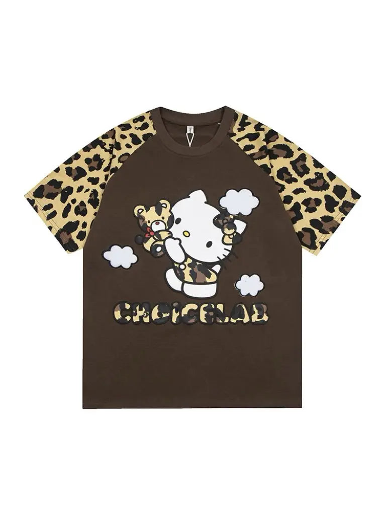 'Chocolate Factory' Streetstyle Cheetah Prints  Kitty Shirts AlielNosirrah