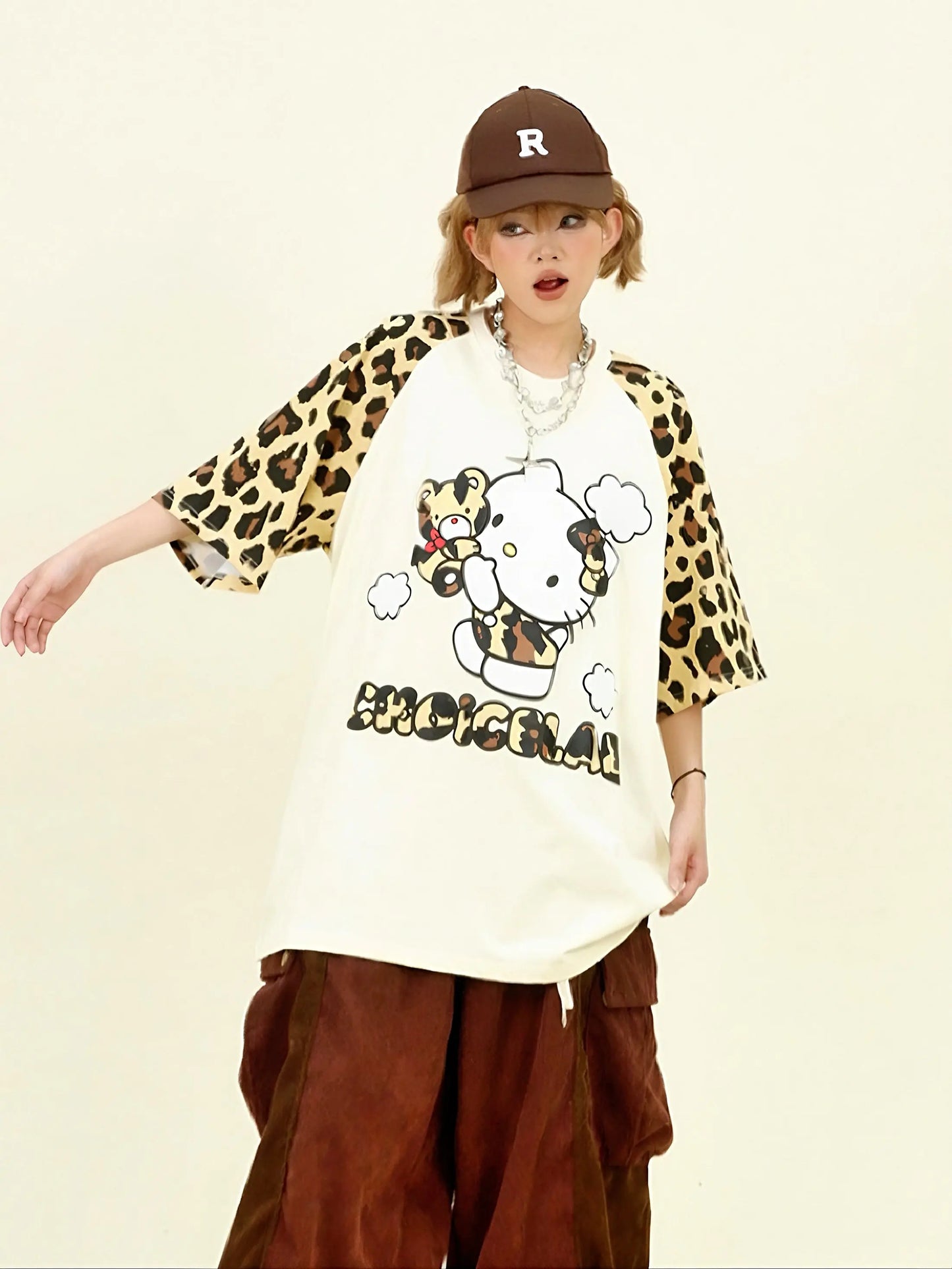 'Chocolate Factory' Streetstyle Cheetah Prints  Kitty Shirts AlielNosirrah