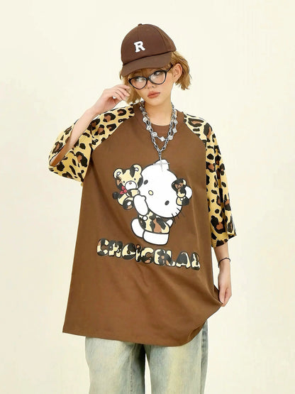 'Chocolate Factory' Streetstyle Cheetah Prints  Kitty Shirts AlielNosirrah