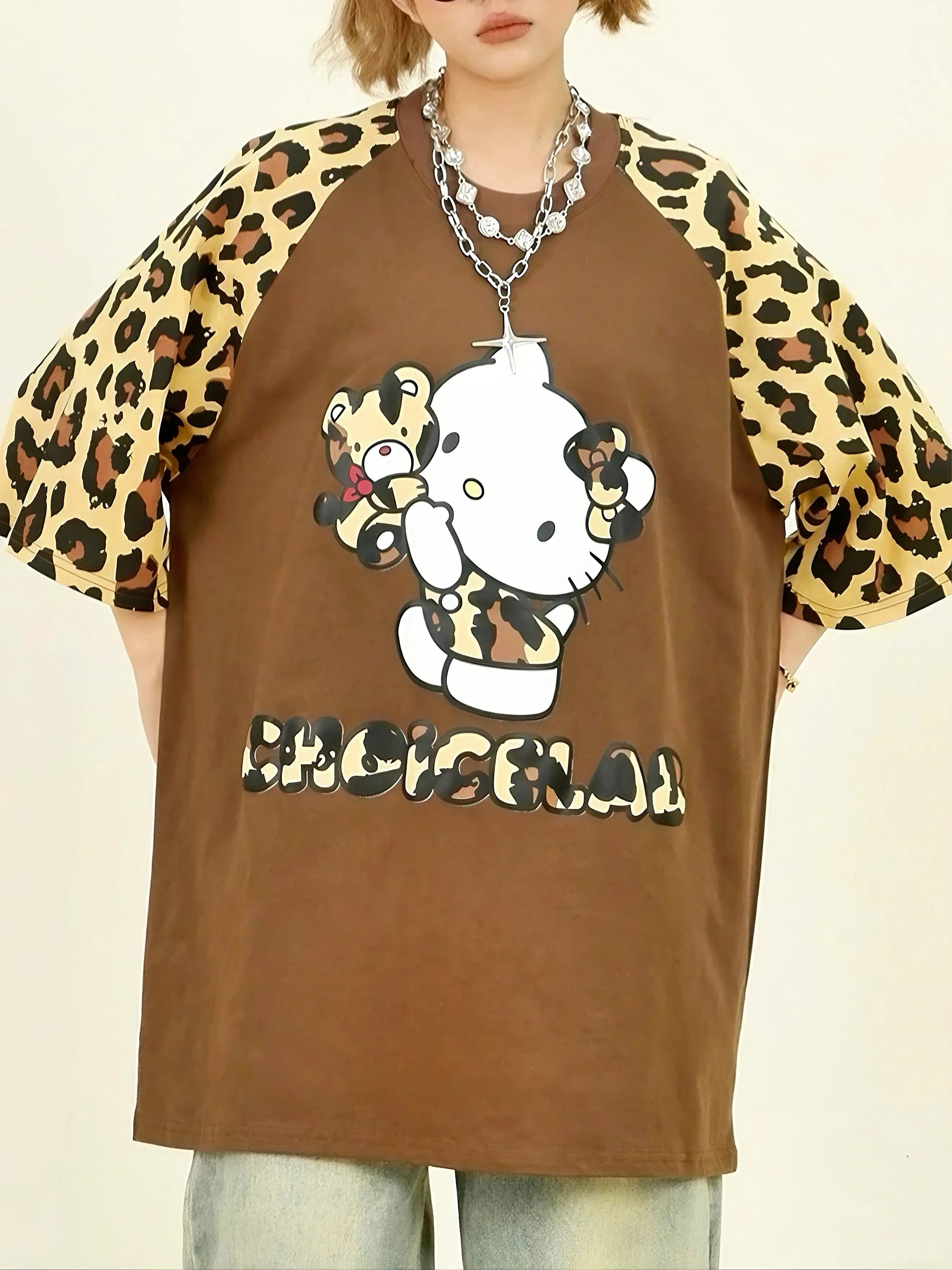 'Chocolate Factory' Streetstyle Cheetah Prints  Kitty Shirts AlielNosirrah