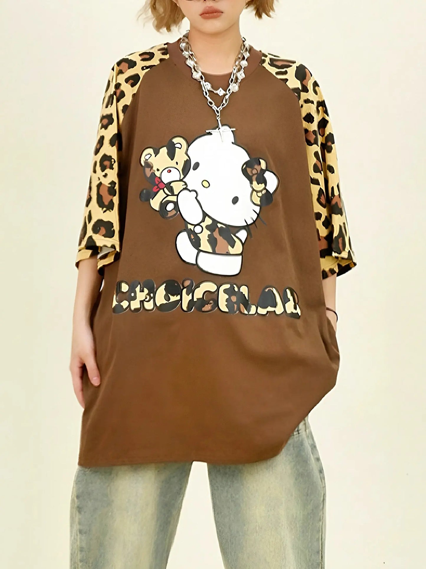 'Chocolate Factory' Streetstyle Cheetah Prints  Kitty Shirts AlielNosirrah