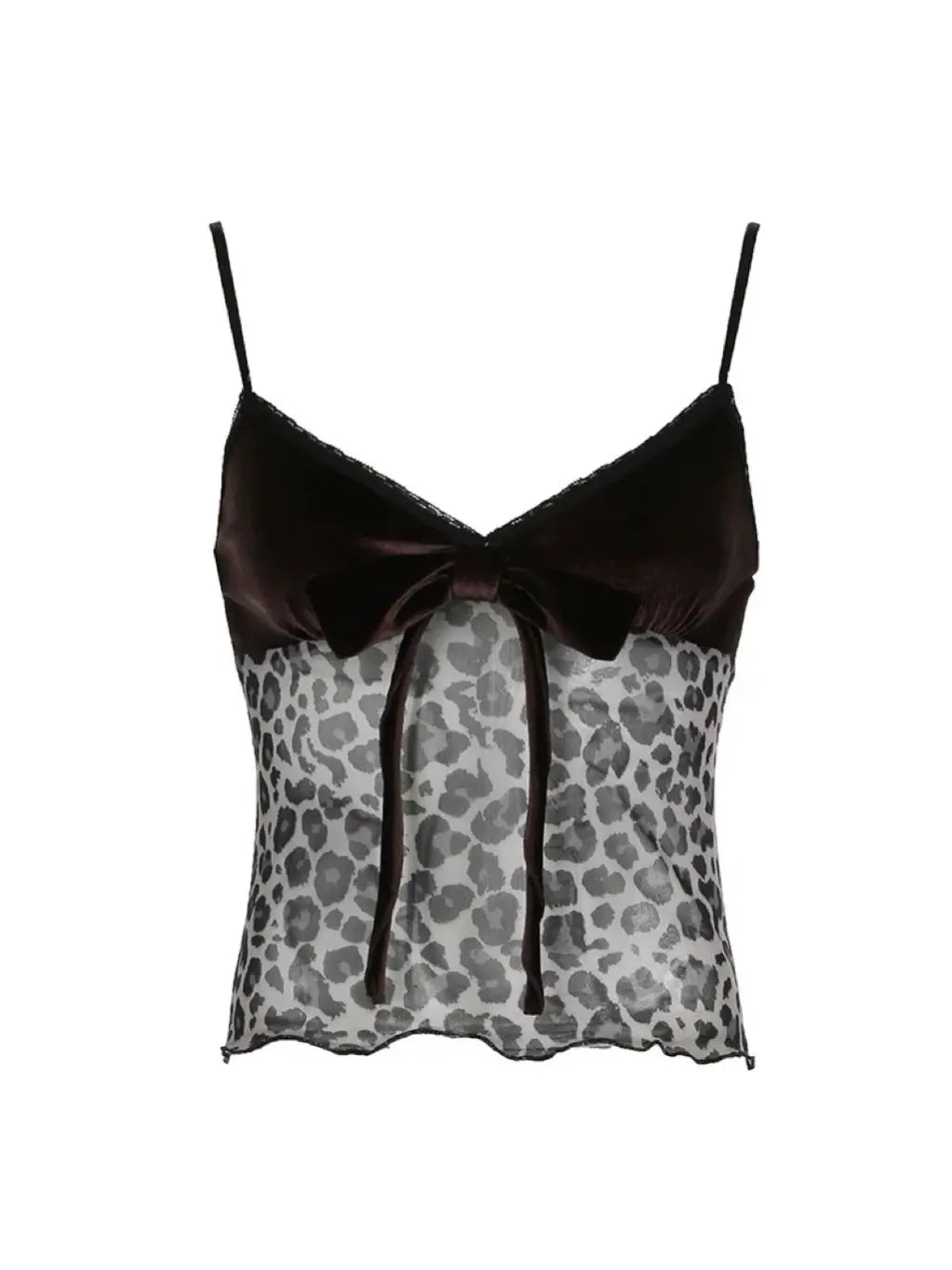 'Chute' Y2k Patchwork Leopard Prints Cami Top AlielNosirrah