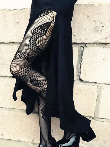 Snake Print Patterned Tights