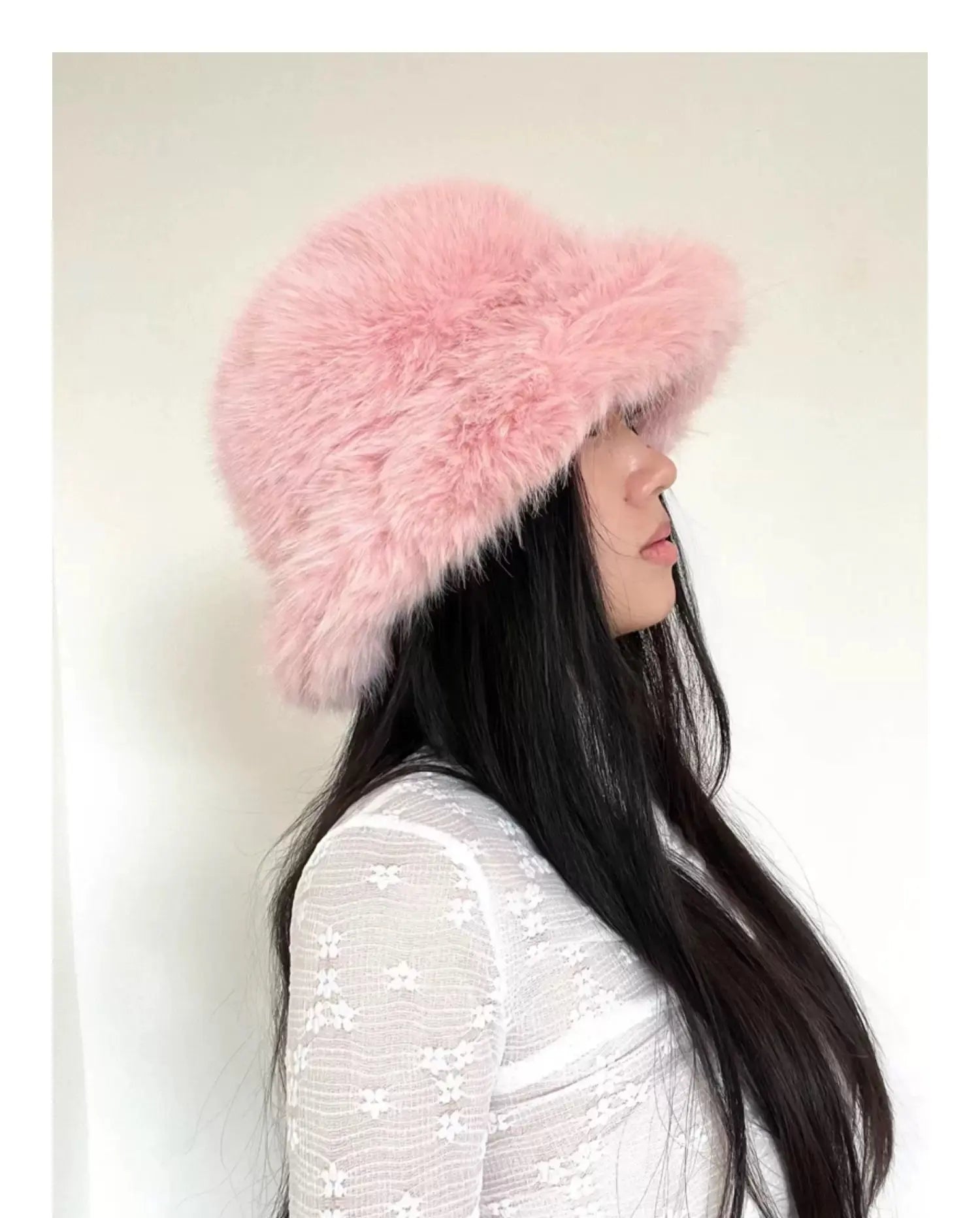 'Cotton Candy' Y2k Fluffy Pastel Hat AlielNosirrah