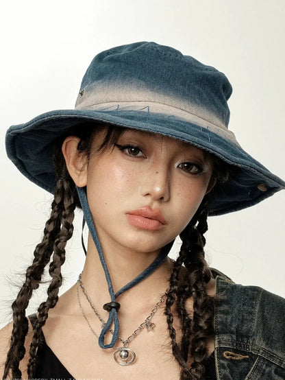 'Cow Girl' Streetstyle Distressed Fishing Hat AlielNosirrah