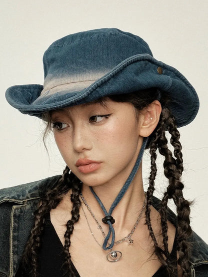 'Cow Girl' Streetstyle Distressed Fishing Hat AlielNosirrah