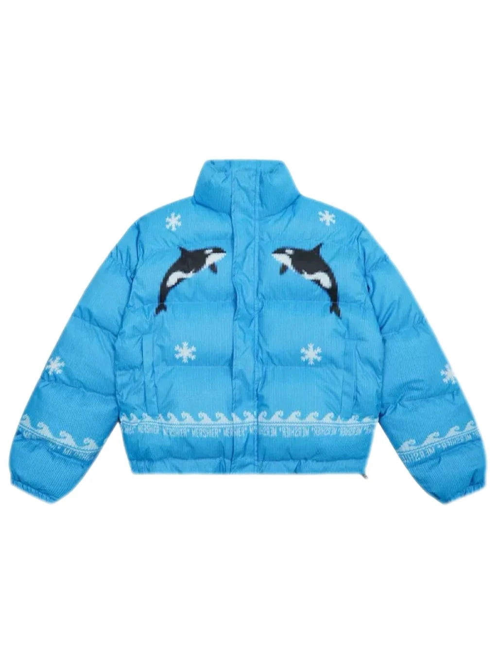 'Dolphin' Y2k Retro Pixel Style Oversized Puffer Jacket AlielNosirrah