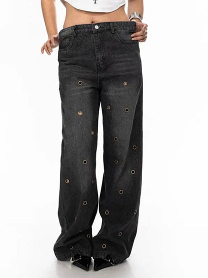 'Flawless' Grunge Distressed Round Ring Pants AlielNosirrah