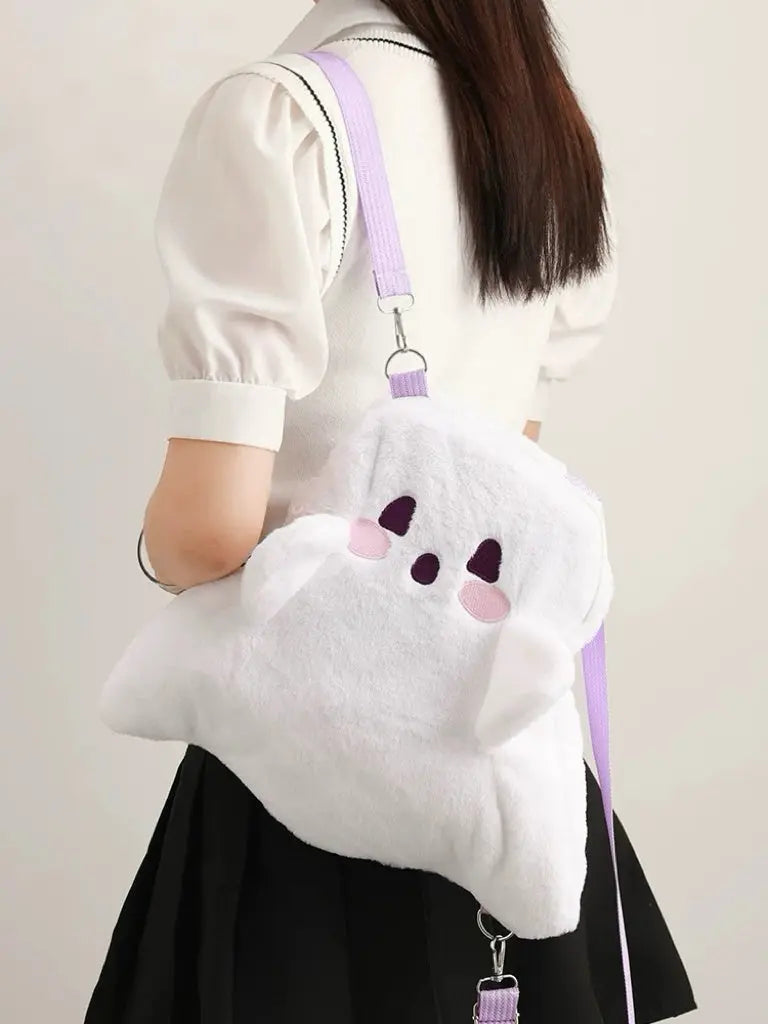 'Ghost' Kawaii Ghost Fleeced Plushies Backpack AlielNosirrah