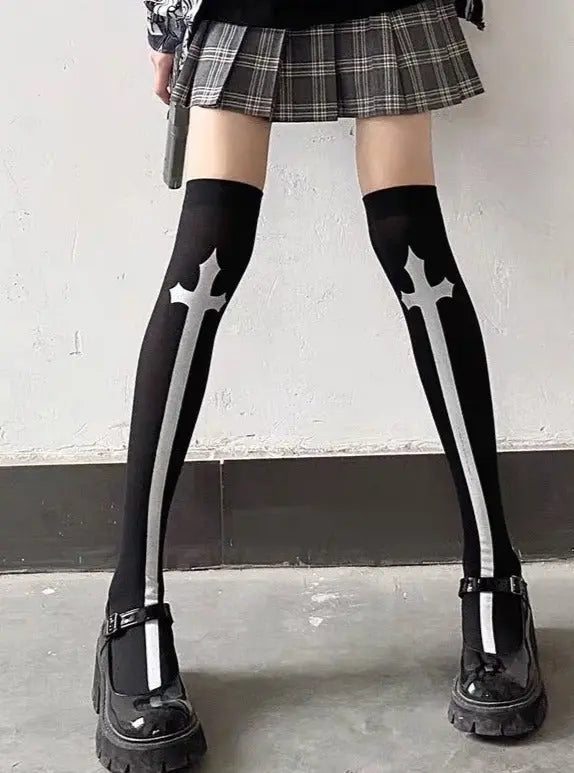 'Gospel' Goth Cross Alt Leg Tights AlielNosirrah