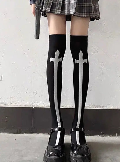 'Gospel' Goth Cross Alt Leg Tights AlielNosirrah