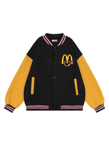 'Harvest' Kawaii Streetstyle Baseball Fleeced Bomber Jacket AlielNosirrah