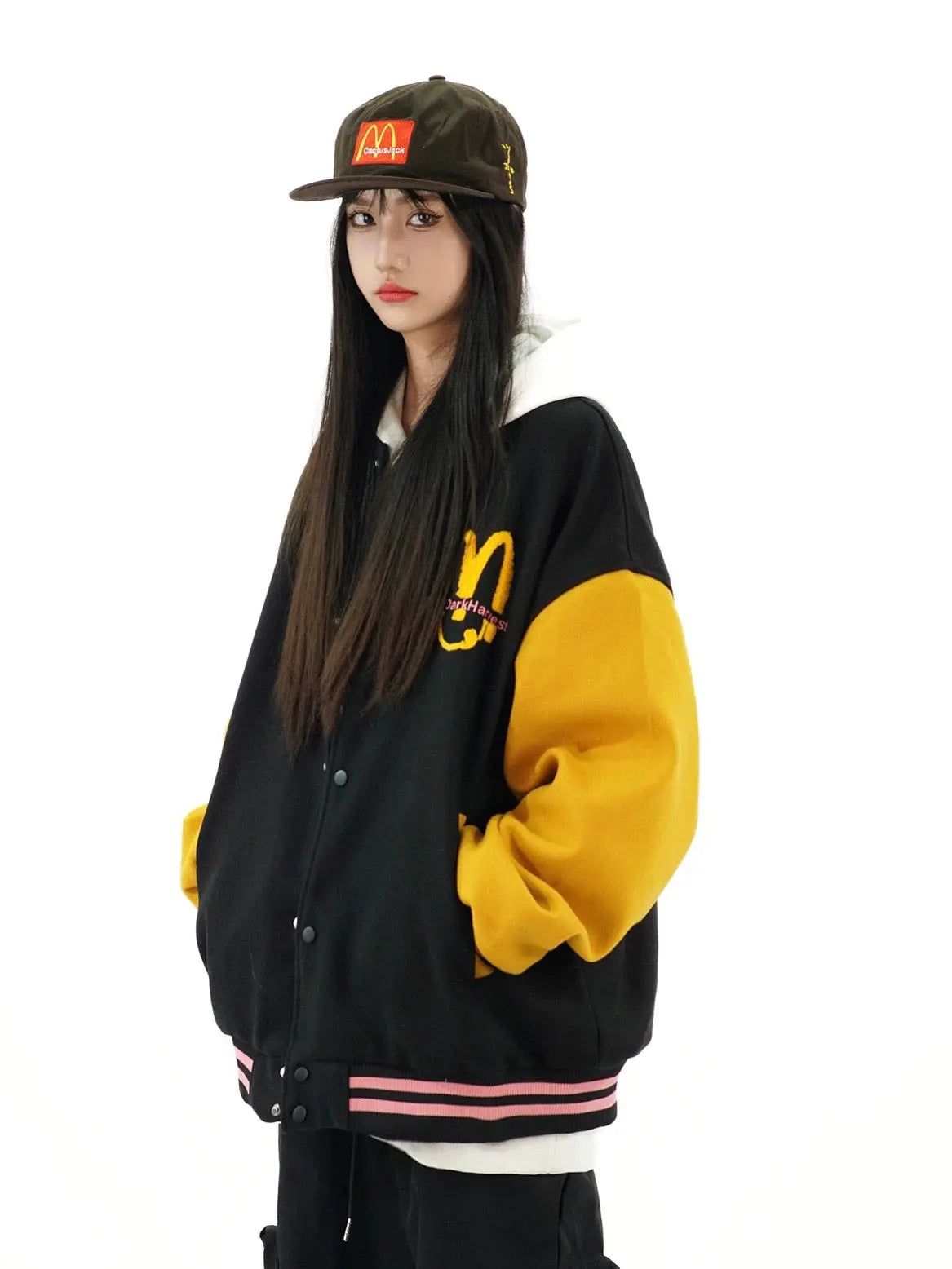 'Harvest' Kawaii Streetstyle Baseball Fleeced Bomber Jacket AlielNosirrah