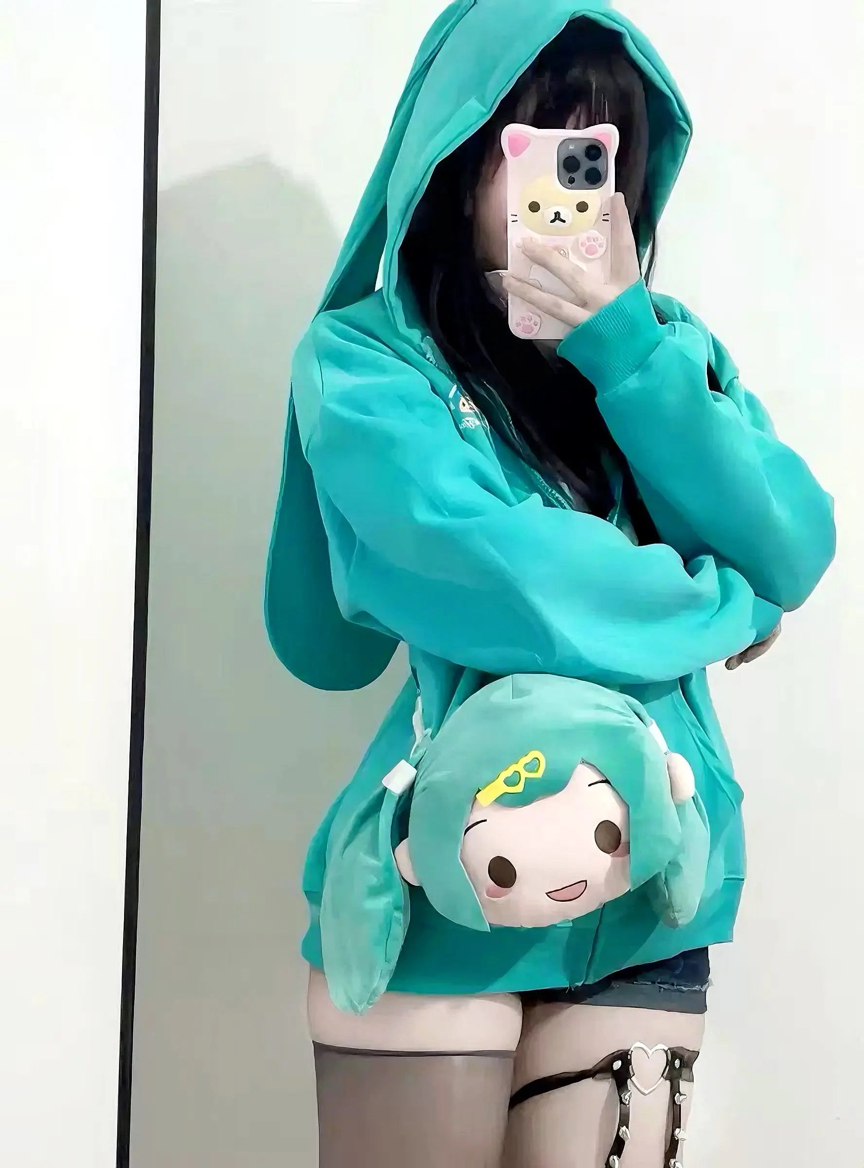 'Hatsune’ Kawaii Streetstyle Fleeced Rabbit Ears Hoodie AlielNosirrah