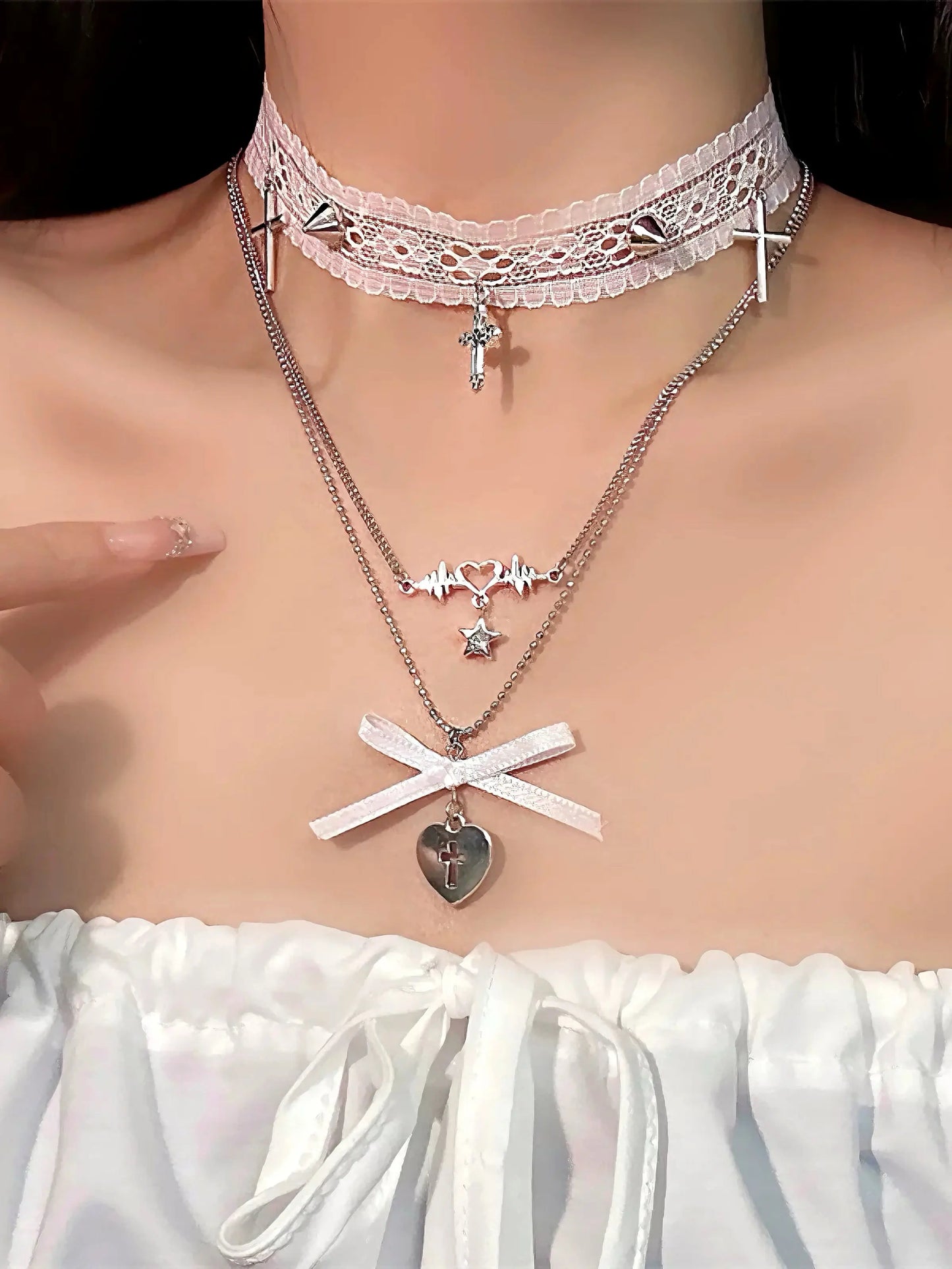 'Heart Door' Coquette Layered Coquette Necklaces AlielNosirrah