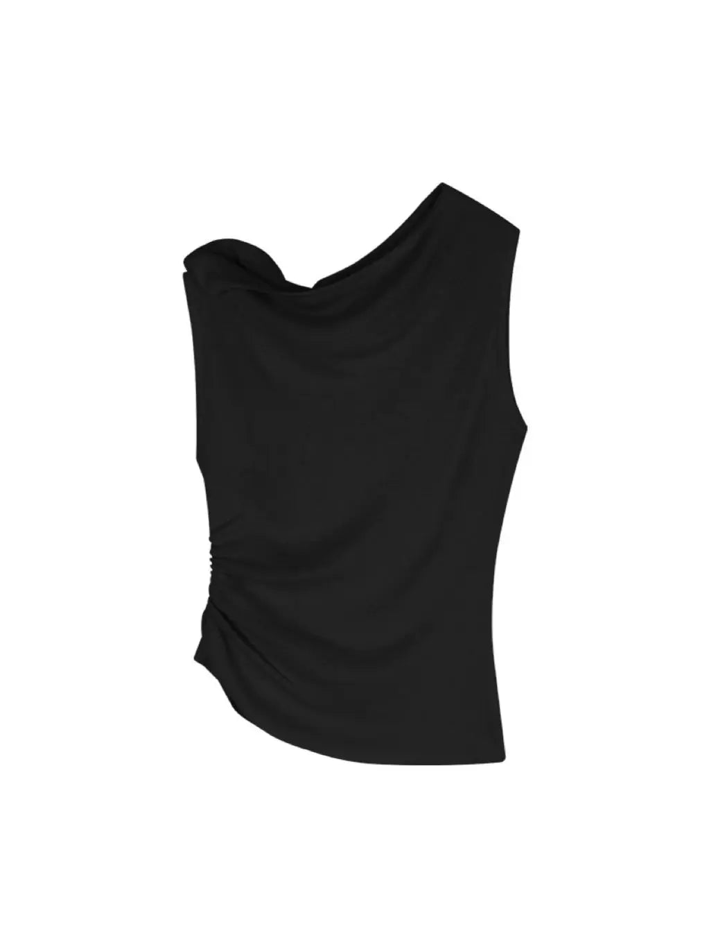 'I Feel' Casual Balletcore Irregular Collar Tank Top AlielNosirrah