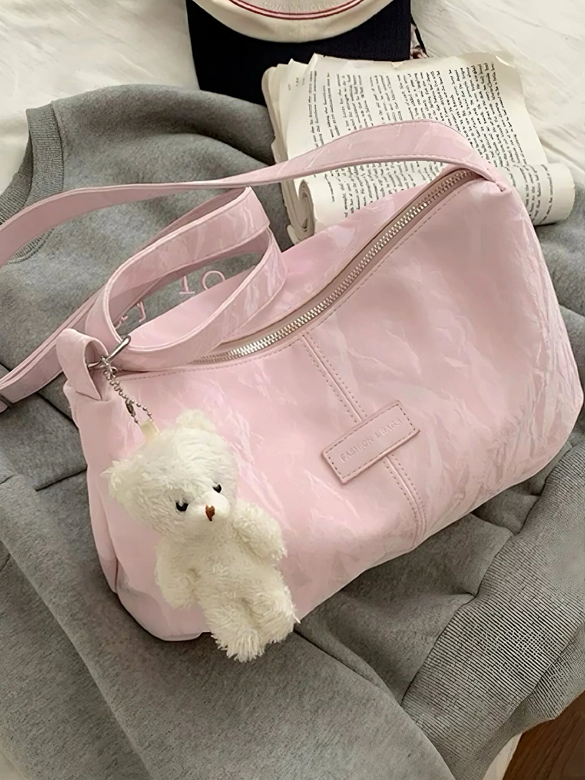 'Ice Peach' Soft Pink Radiant Glow Crossbody Bag AlielNosirrah