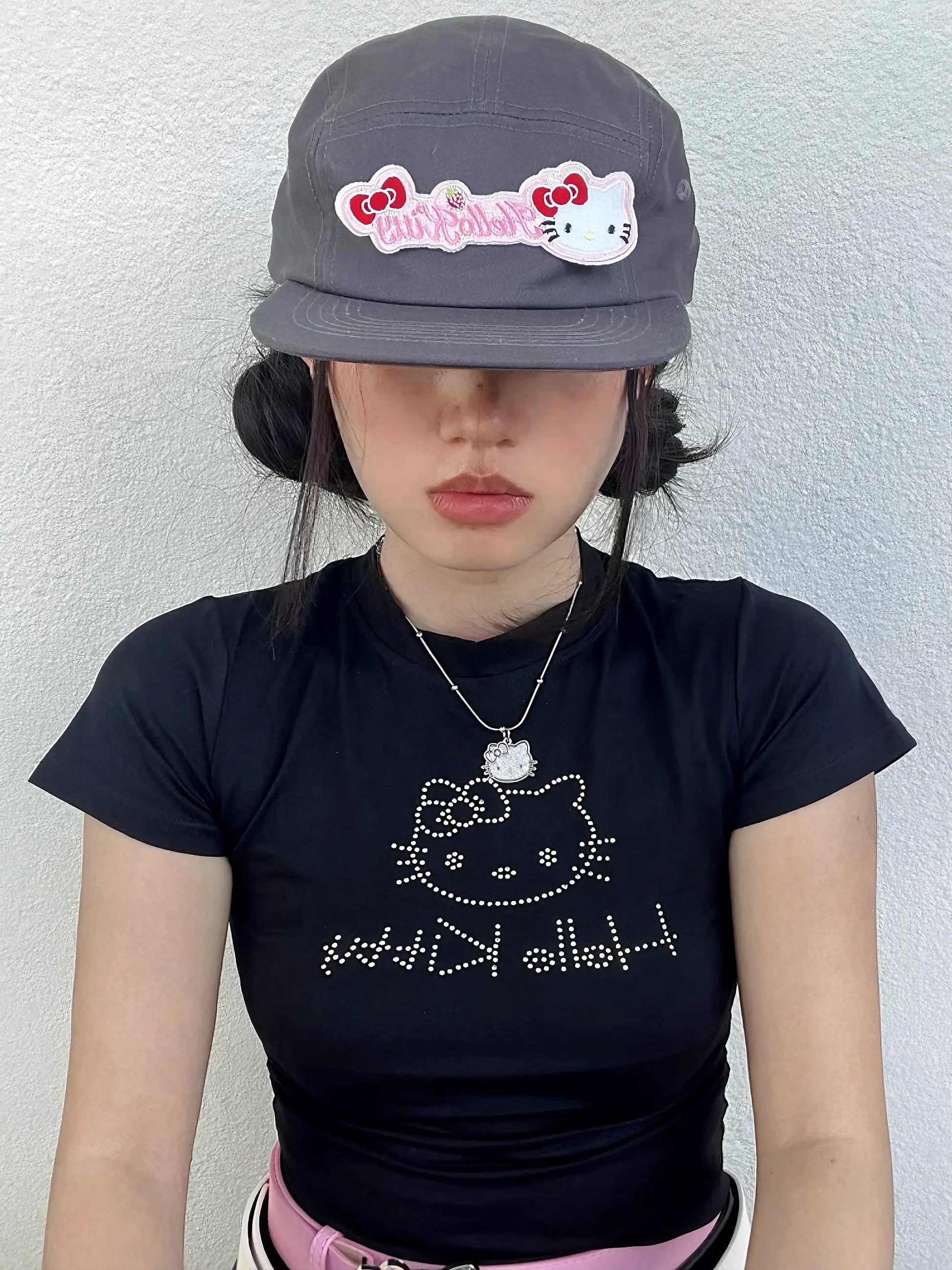 'Kitty Gurl' Y2k Kawaii Red Bowtie Hat AlielNosirrah