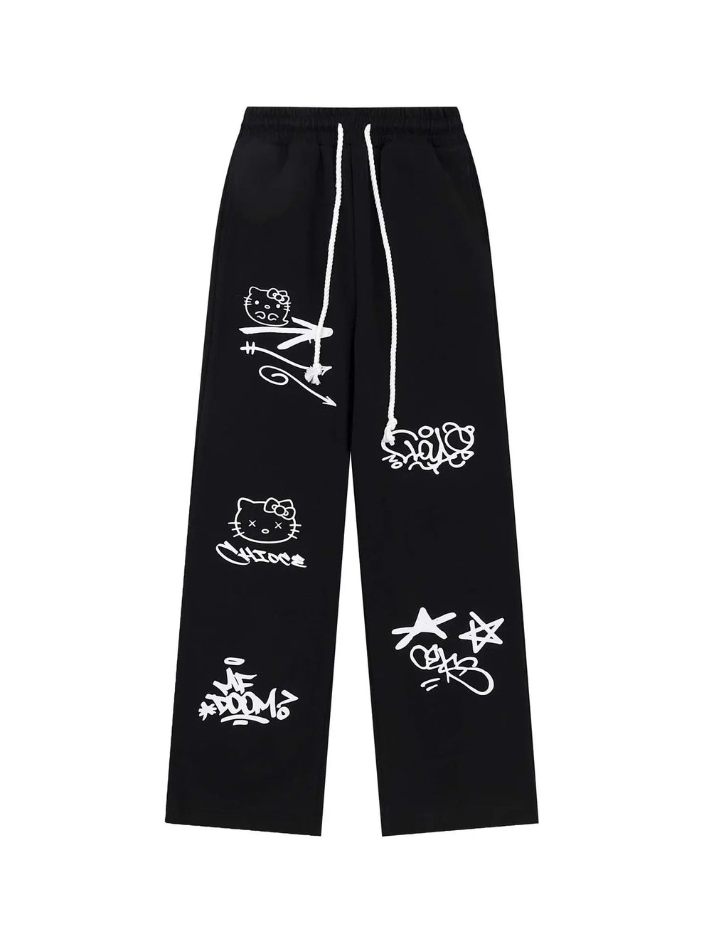 AlielNosirrah- 'dodgeball' Kawaii Oversized Kitty Drawstring Pants