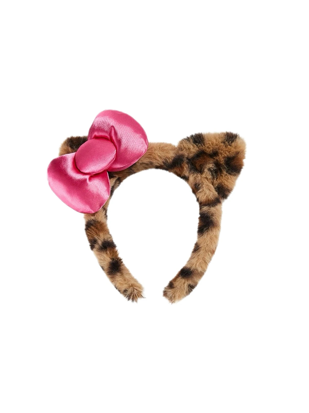 'Leopard Cat‘ Y2k Cheetah Ribbon Fluffy Plushies Headband AlielNosirrah