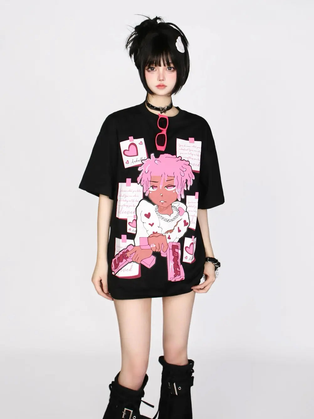 'Lill Pink' Streetstyle Pink Hair Boy Prints Shirts AlielNosirrah