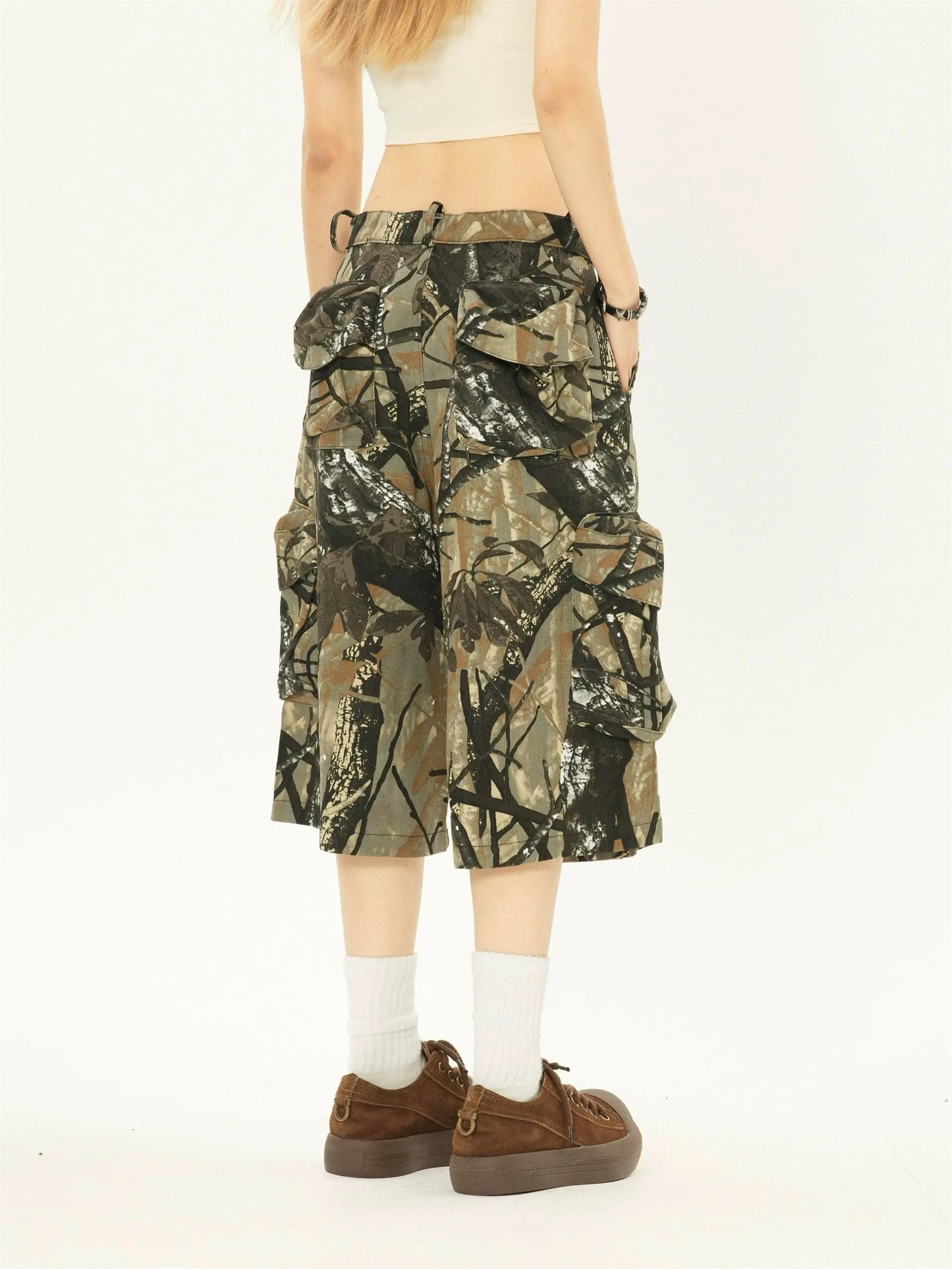 'Lost' Graffiti Forests Oversized Cargo Cropped Pants AlielNosirrah