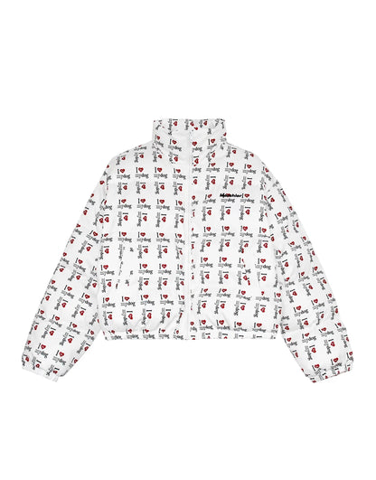 'Love My Dog' Y2k Kawaii Puffer Letter Print Cotton Padded Jacket AlielNosirrah