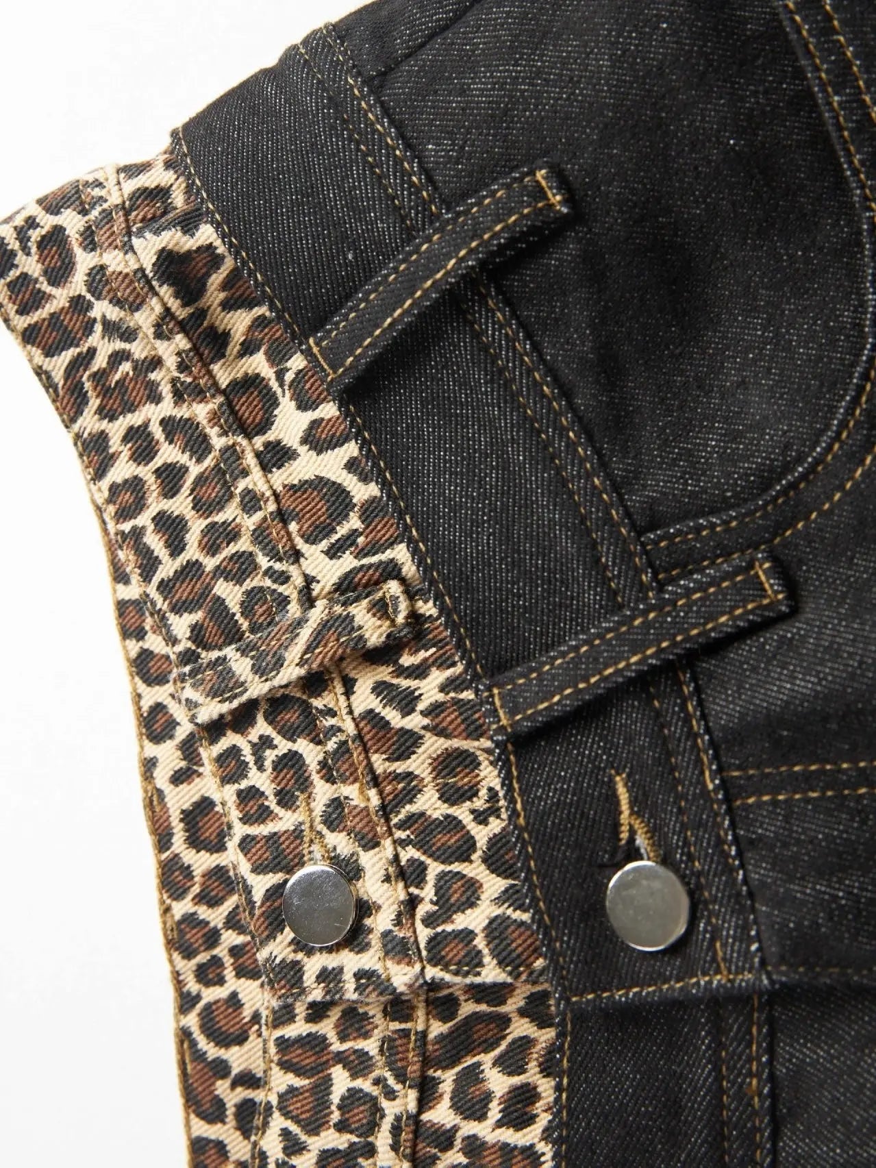 'Lowkey' Shibuya Cheetah Waistband Denim Jeans AlielNosirrah