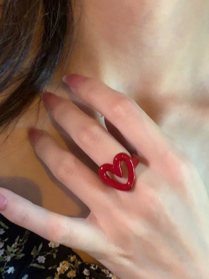 'Luv Language' Love Adjustable Ring Dripping Glaze AlielNosirrah