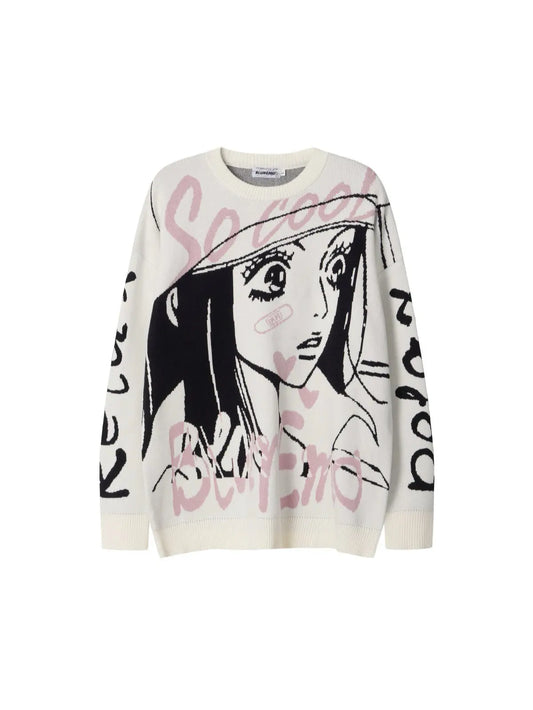 'Manga Girl‘ Anime Girls Streetstyle Oversized Sweater AlielNosirrah