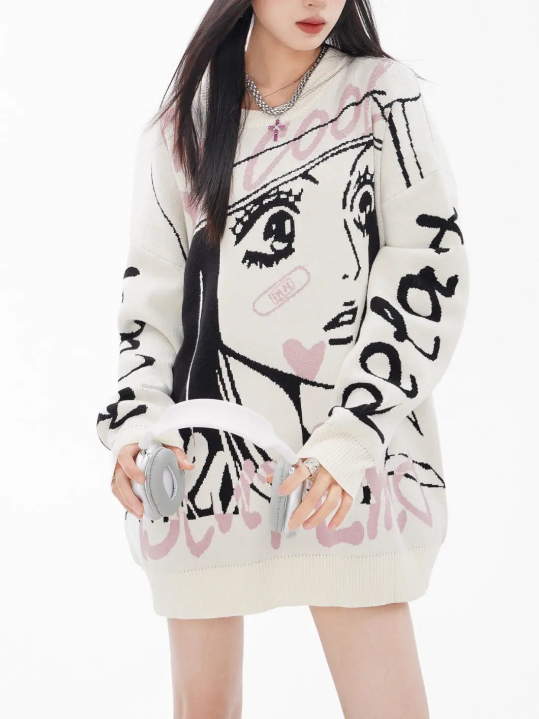 'Manga Girl‘ Anime Girls Streetstyle Oversized Sweater AlielNosirrah