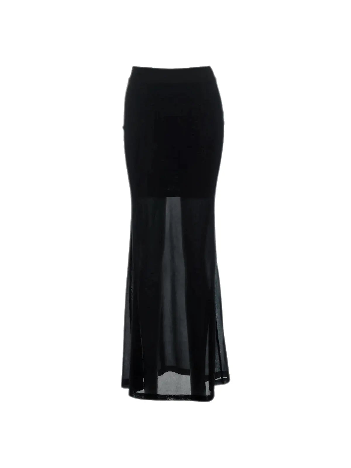 AlielNosirrah- 'Miss Myth' Dark Mesh See through Midi Skirt