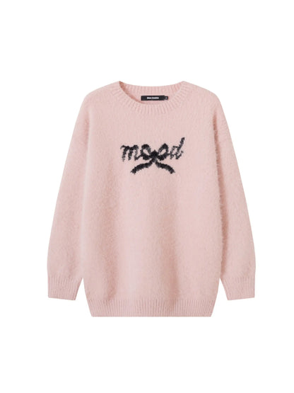 'Mood' Coquette Ribbon Mohair Knitted Sweater AlielNosirrah