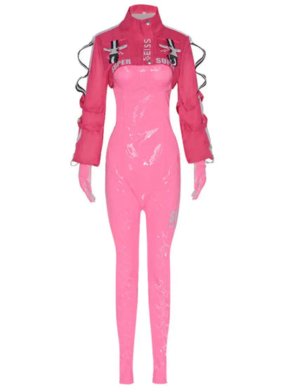 Nikke' Goddess of Victory Pink Leather Costume AlielNosirrah